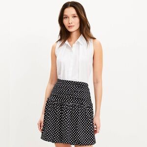 Loft Polka Dotted Bubble Hem Mini Skirt
Size Xl Stretch Waist Band